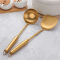 Stainless Steel Spatula Household Iron Spatula Kitchen Kitchen Utensils Shovel Spoon Set Long Handle Cooking Shovel Frying Spoon Stainless Steel