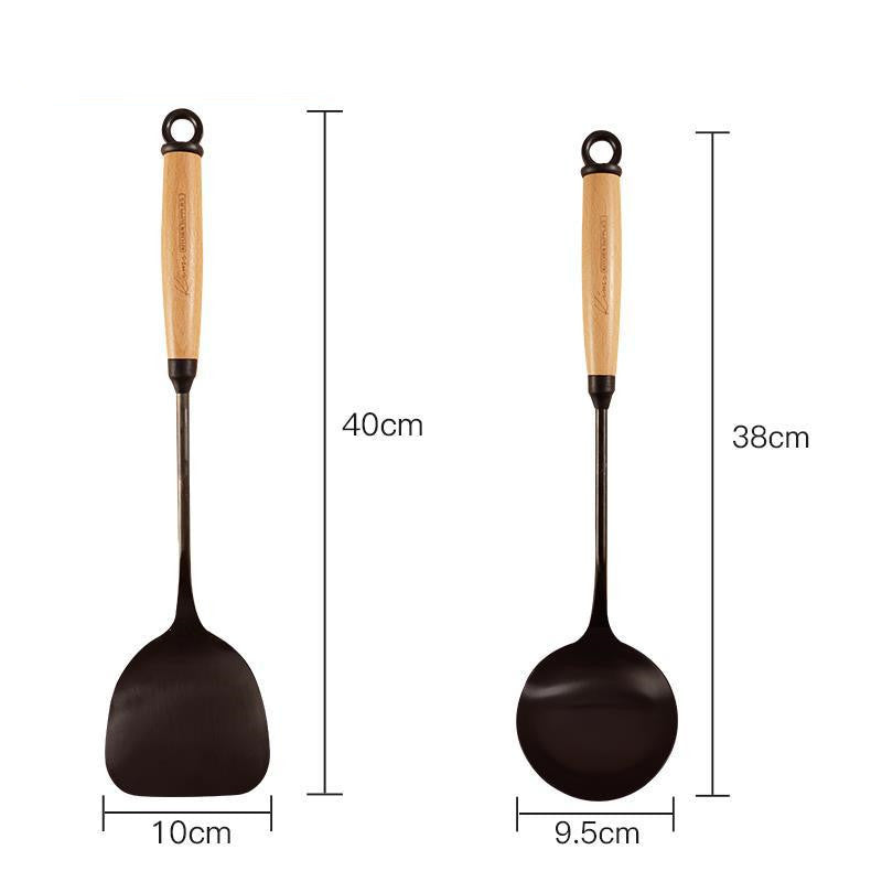 Household Kitchen Wooden Handle Shovel Cooking Utensils Set