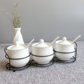 Household Kitchen Utensils Seasoning Storage Box Seasoning Box Ceramic European Style